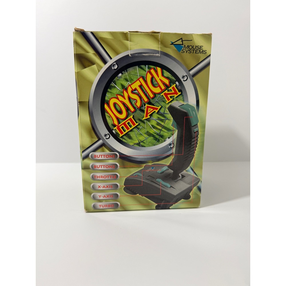Mouse Systems Joystick Man PC Controller OS Black Good 15-Pin Game Port Turbo